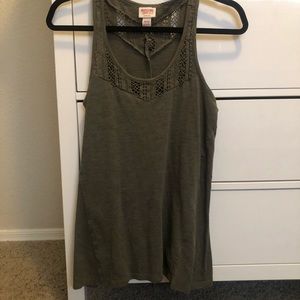 Grey/greenish Lacey tank top